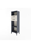 Arges Dolap 2 Raflı 2 Çekmeceli 44x30x134 Antrasit-Aytaşı