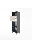 Arges Dolap 2 Raflı 2 Çekmeceli 44x30x134 Antrasit-Aytaşı