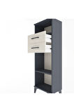 Arges Dolap 2 Raflı 2 Çekmeceli 44x30x134 Antrasit-Aytaşı