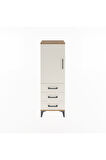 Arges Dolap 2 Raflı 3 Çekmeceli Tek Kapaklı 44x30x134 Çam-Aytaşı