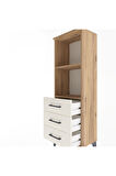 Arges Dolap 2 Raflı 3 Çekmeceli 44x30x134 Çam-Aytaşı
