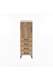 Arges Dolap 2 Raflı 4 Çekmeceli Tek Kapaklı 44x30x134 Aytaşı-Çam