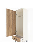 Arges Dolap Tek Raflı Tek Çekmeceli Tek Askılı 44x30x134 Aytaşı-Çam