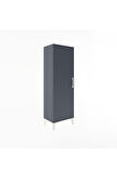 Arges Dolap 3 Raflı Tek Kapaklı 44x30x134 Antrasit-Antrasit