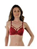 STORMED İç Giyim Kadın Dantelli Destekli Bordo Sütyen 1700ts