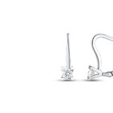 0.30 Karat Pırlanta Tektaş Küpe