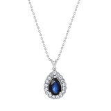 0.13 Karat Safir Renkli Pırlanta Kolye