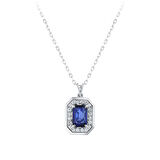 0.10 Karat Safir Taşlı Pırlanta Kolye
