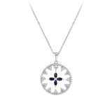 0.13 Karat Safir Taşlı Pırlanta Kolye