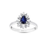 0.08 Karat Safir Taşlı Pırlanta Yüzük