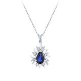 0.08 Karat Safir Taşlı Pırlanta Kolye