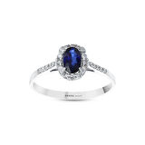 0.15 Karat Safir Taşlı Pırlanta Yüzük