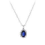 0.10 Karat Safir Taşlı Pırlanta Kolye
