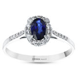 0.21 Karat Safir Taşlı Pırlanta Yüzük