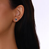 0.31 Karat Safir Taşlı Pırlanta Küpe