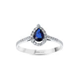 0.13 Karat Safir Taşlı Pırlanta Yüzük