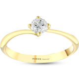 0.10 Karat Pırlanta Tektaş Yüzük