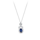 0.10 Karat Safir Taşlı Pırlanta Kolye
