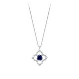 0.10 Karat Safir Taşlı Pırlanta Kolye
