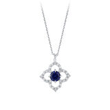 0.10 Karat Safir Taşlı Pırlanta Kolye