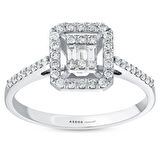 0.35 Karat Pırlanta Baget Yüzük