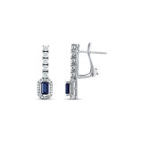 0.44 Karat Safir Taşlı Pırlanta Küpe