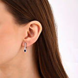 0.51 Karat Safir Taşlı Pırlanta Küpe