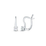 0.45 Karat Pırlanta Tektaş Küpe