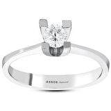 0.10 Karat Pırlanta Tektaş Yüzük