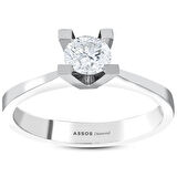 0.15 Karat Pırlanta Tektaş Yüzük