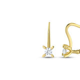 0.10 Karat Pırlanta Tektaş Küpe