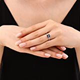 0.09 Karat Safir Taşlı Pırlanta Yüzük