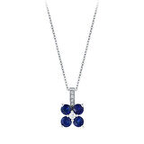 0.05 Karat Safir Taşlı Pırlanta Kolye