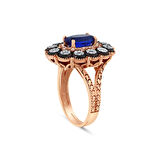 0.17 Karat Safir Taşlı Elmas Yüzük