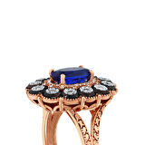 0.17 Karat Safir Taşlı Elmas Yüzük