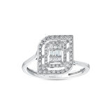 0.16 Karat Baget Taşlı Pırlanta Yüzük