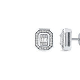 0.28 Karat Pırlanta Baget Taşlı Küpe