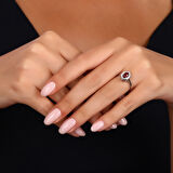 0.11 Karat Yakut Taşlı Pırlanta Yüzük