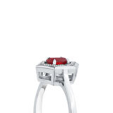 0.11 Karat Yakut Taşlı Pırlanta Yüzük