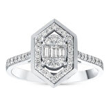 0.28 Karat Baget Pırlanta Yüzük