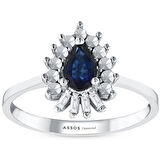 0.05 Karat Safir Taşlı Pırlanta Yüzük