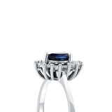 0.05 Karat Safir Taşlı Pırlanta Yüzük