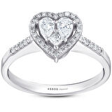 0.50 Karat Kalp Formlu Pırlanta Yüzük