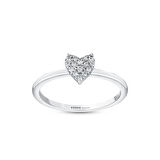 0.10 Karat Pırlanta Kalp Yüzük