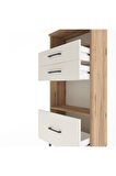Arges Dolap 2 Raflı 3 Çekmeceli 60x30x134 Çam-Aytaşı