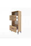 Arges Dolap 2 Raflı 3 Çekmeceli 60x30x134 Çam-Çam