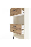 Arges Dolap Tek Raflı 3 Çekmeceli 60x30x134 Aytaşı-Çam