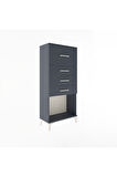 Arges Dolap 4 Çekmeceli 60x30x134 Antrasit-Antrasit