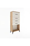 Arges Dolap 4 Çekmeceli 60x30x134 Çam-Aytaşı