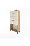 Arges Dolap 4 Çekmeceli 60x30x134 Çam-Aytaşı